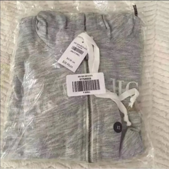 (NWT) Hollister Women’ Shine Logo Graphic Hoodie in Light Heather Grey, XS - Picture 4 of 4